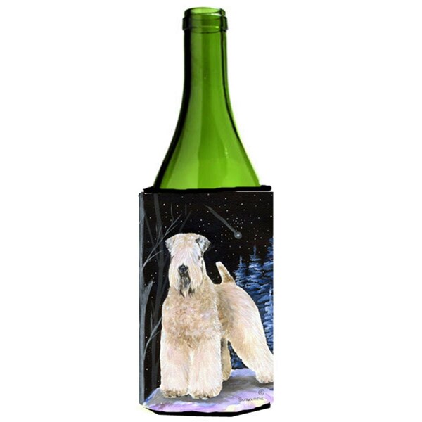 Carolines Treasures Starry Night Wheaten Terrier Soft Coated Wine bottle sleeve Hugger - 24 oz. - SS8364LITERK