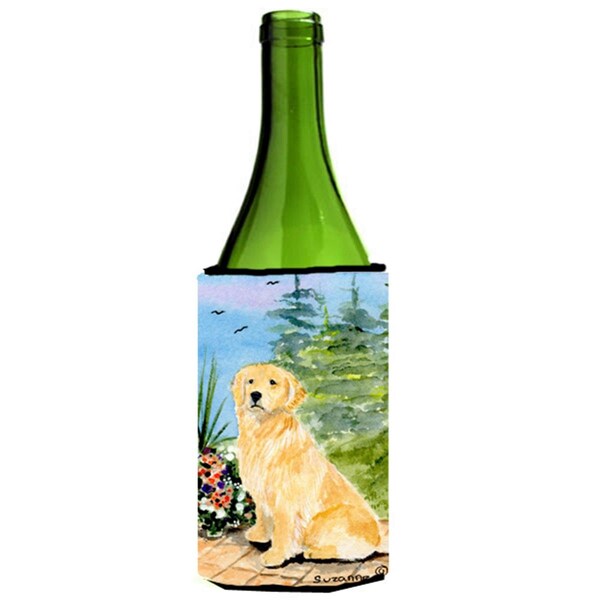 Carolines Treasures Golden Retriever Wine bottle sleeve Hugger - 24 Oz. - SS8758LITERK