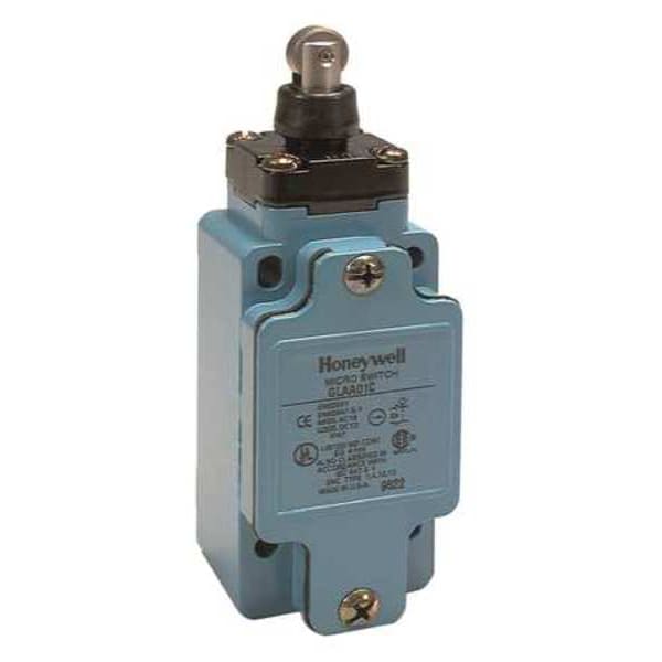 Interruptor de límite Honeywell, émbolo, rodillo, 2NC/2NO, 10A @ 600V AC, Ubicación del actuador: Superior - GLAA20C