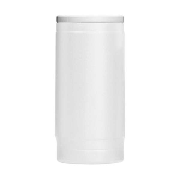 Perro Chino 12 oz Plain White Powder Coat Slim Can Coolie - PE3039833