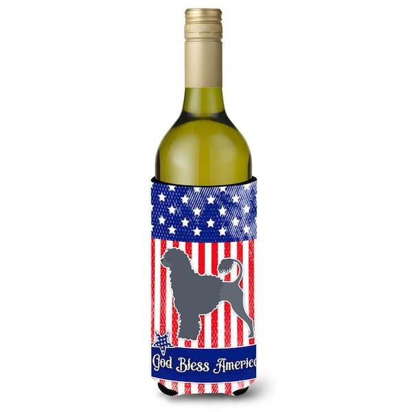 Carolines Treasures USA Patriotic Portuguese Water Dog Wine Bottle Beverge Insulator Hugger - BB3368LITERK