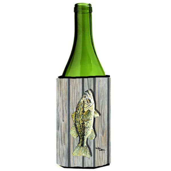 Carolines Treasures Fish Bass Wine bottle sleeve Hugger - 8493LITERK