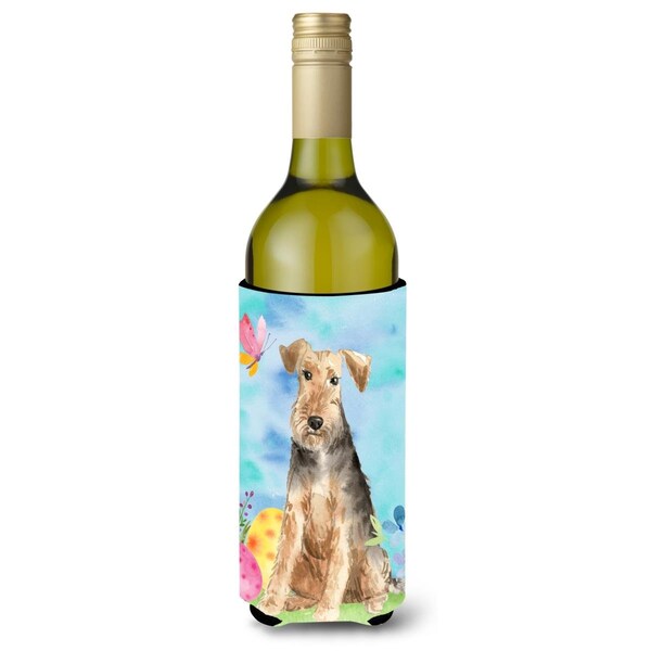 Carolines Treasures Easter Eggs Welsh Terrier Wine Bottle Beverge Insulator Hugger - CK1895LITERK