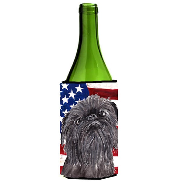 Carolines Treasures Brussels Griffon Usa American Flag Wine bottle sleeve Hugger - 24 oz. - SC9517LITERK