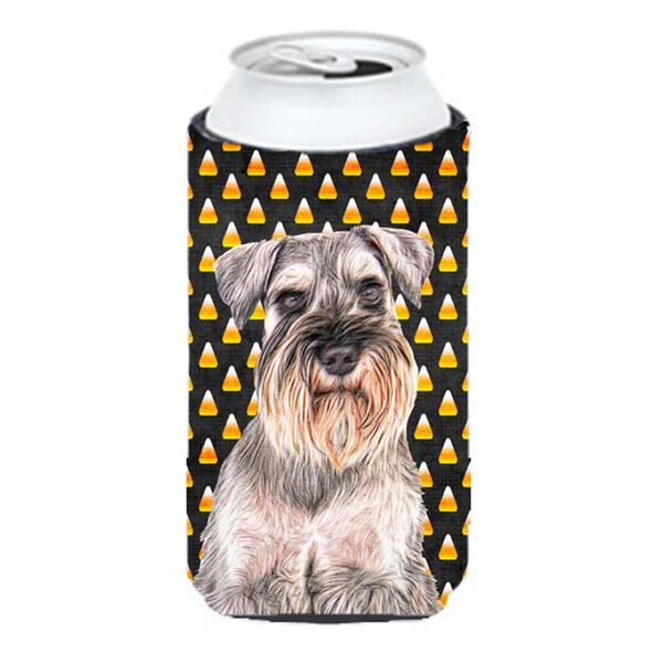 Carolines Treasures Candy Corn Halloween Schnauzer Tall Boy bottle sleeve Hugger - KJ1214TBC
