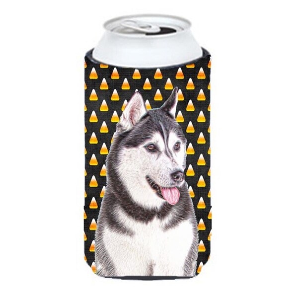 Carolines Treasures Candy Corn Halloween Alaskan Malamute Tall Boy bottle sleeve Hugger - KJ1210TBC