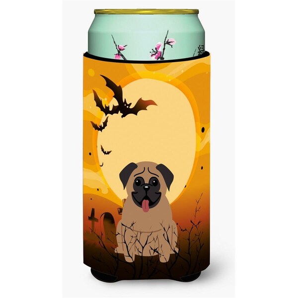 Carolines Treasures Halloween Pug Brown Tall Boy Beverage Insulator Hugger - BB4271TBC