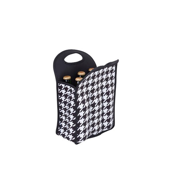 Zees Creations Neoprene 6 Pack Beer Tote - Houndstooth, 6PK - NP306