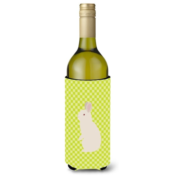 Carolines Treasures New Zealand White Rabbit Green Wine Bottle Beverge Insulator Hugger - BB7791LITERK