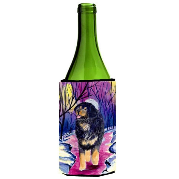 Carolines Treasures Tibetan Mastiff Wine bottle sleeve Hugger - SS1021LITERK