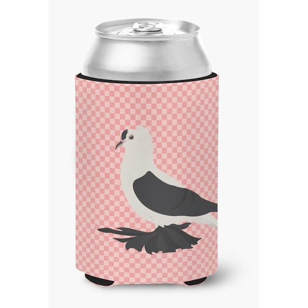 Carolines Treasures Saxon Fairy Swallow Pigeon Pink Check Can or Bottle Hugger - BB7946CC