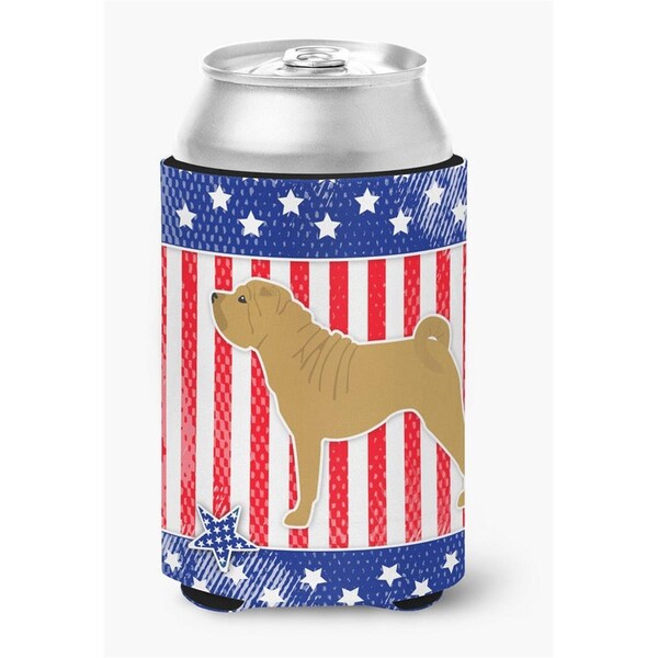 Carolines Treasures USA Patriotic Shar Pei Can or Bottle Hugger - BB3352CC