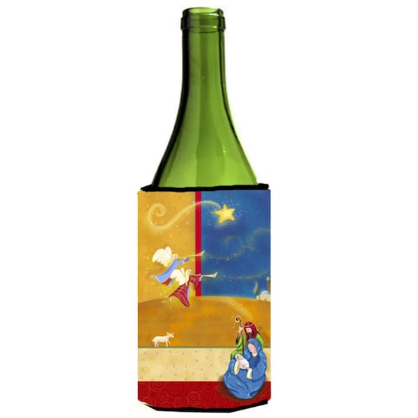 Carolines Treasures Contemporary Nativity Christmas Wine Bottle Can cooler Hugger - APH5626LITERK