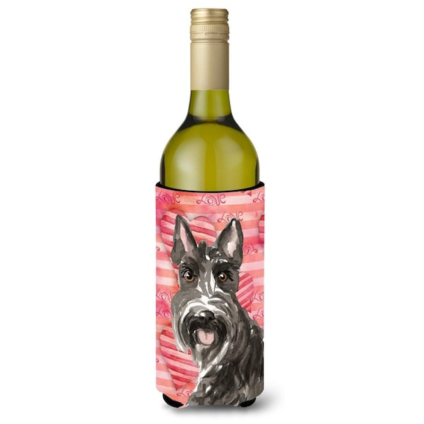 Carolines Treasures Love a Scottish Terrier Wine Bottle Beverge Insulator Hugger - CK1754LITERK