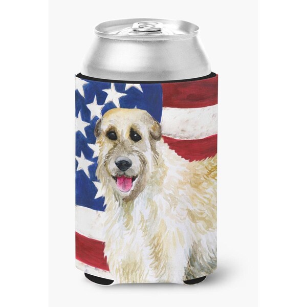 Carolines Treasures Irish Wolfhound Patriotic Can or Bottle Hugger - BB9670CC