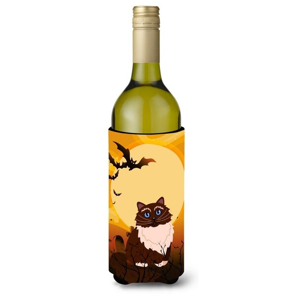 Carolines Treasures Halloween Himalayan Cat Wine Bottle Beverge Insulator Hugger - BB4446LITERK