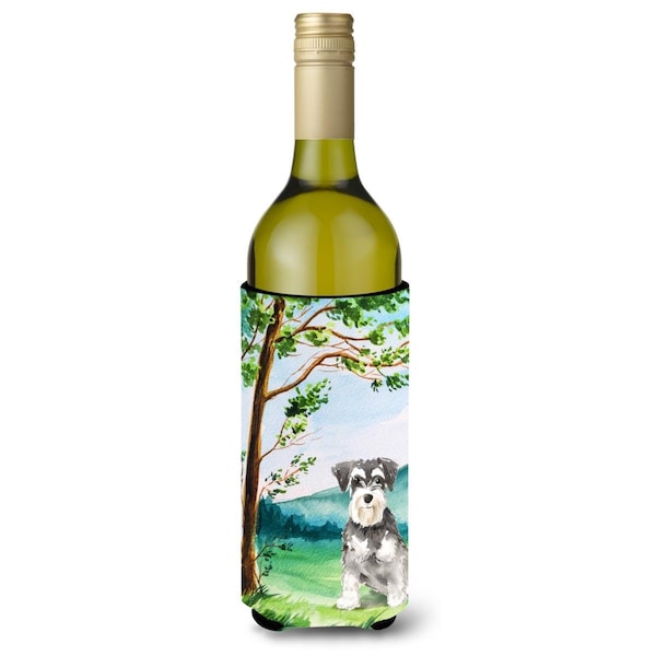 Carolines Treasures Under the Tree Schnauzer No.2 Wine Bottle Beverage Insulator Hugger - CK2564LITERK