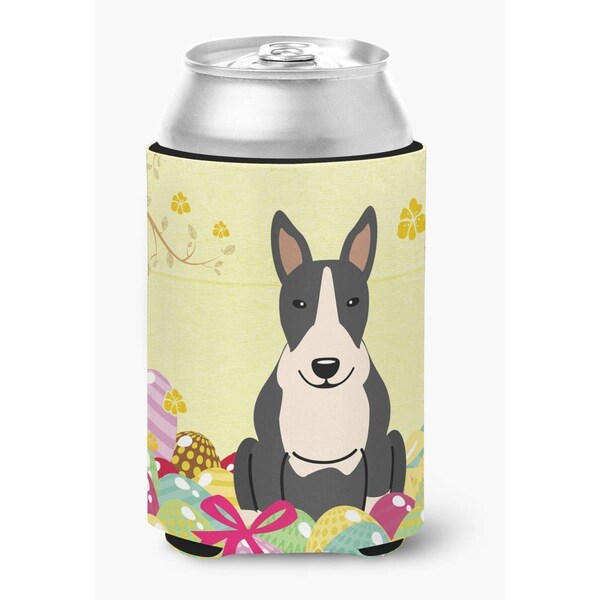 Carolines Treasures Easter Eggs Bull Terrier Black White Can or Bottle Hugger - BB6133CC