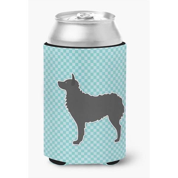 Carolines Treasures Croatian Sheepdog Checkerboard Blue Can or Bottle Hugger - BB3721CC