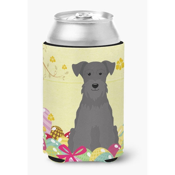 Carolines Treasures Easter Eggs Miniature Schanuzer Black Can or Bottle Hugger - BB6051CC