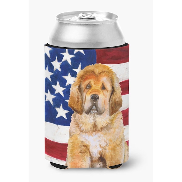 Carolines Treasures Tibetan Mastiff Patriotic Can or Bottle Hugger - BB9721CC