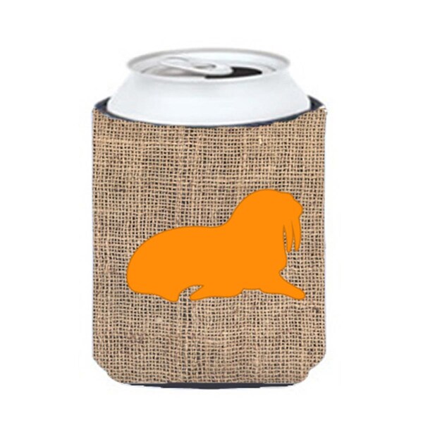 Carolines Treasures Walrus Burlap and Orange Can or Bottle  Hugger - BB1017-BL-OR-CC