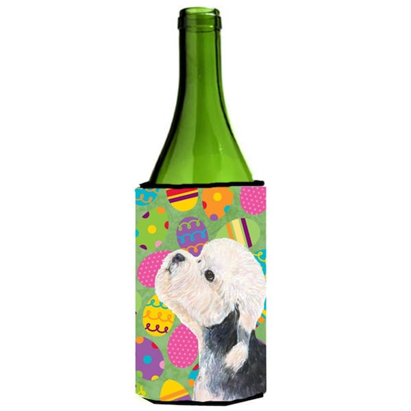 Carolines Treasures Dandie Dinmont Terrier Easter Eggtravaganza Wine bottle sleeve Hugger - 24 Oz. - SS4848LITERK