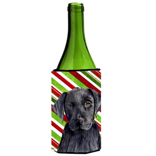 Carolines Treasures Labrador Candy Cane Holiday Christmas Wine bottle sleeve Hugger - 24 oz. - SC9324LITERK