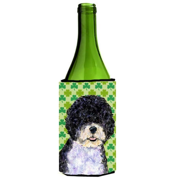 Carolines Treasures Portuguese Water Dog St. Patricks Day Shamrock Wine bottle sleeve Hugger - 24 oz. - SS4421LITERK