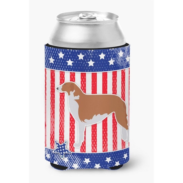 Carolines Treasures USA Patriotic Borzoi Russian Greyhound Can or Bottle Hugger - BB3299CC