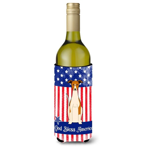 Carolines Treasures Patriotic USA Whippet Wine Bottle Beverge Insulator Hugger - BB3094LITERK