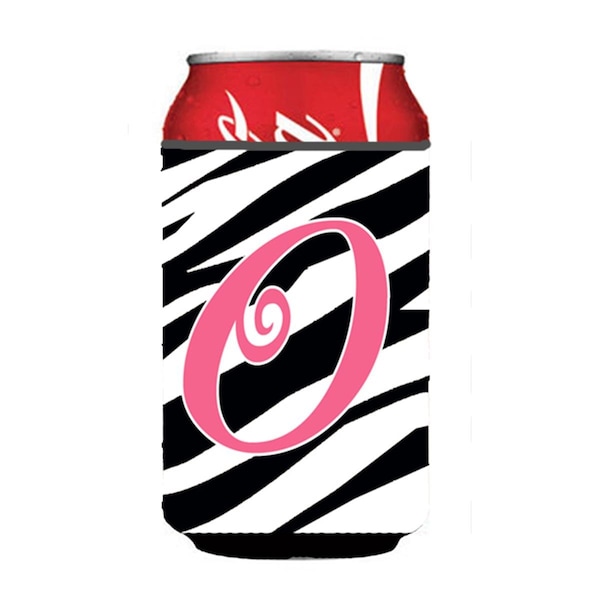 Carolines Treasures Letter O Initial Monogram - Zebra Stripe And Pink Can Or Bottle  Hugger - CJ1037-OCC