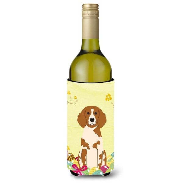 Carolines Treasures Easter Eggs Brittany Spaniel Wine Bottle Beverge Insulator Hugger - BB6072LITERK