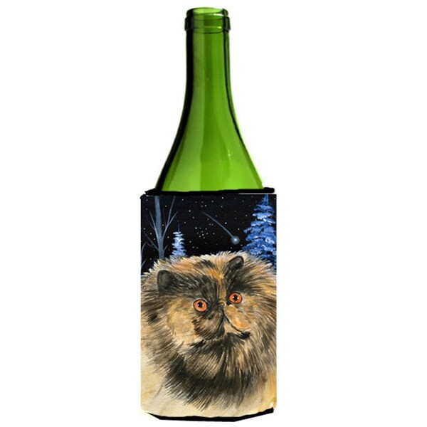 Carolines Treasures Starry Night Cat - Persian Wine bottle sleeve Hugger - SS8408LITERK