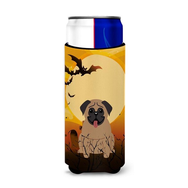 Carolines Treasures Halloween Pug Brown Michelob Ultra Hugger for Slim Cans - BB4271MUK