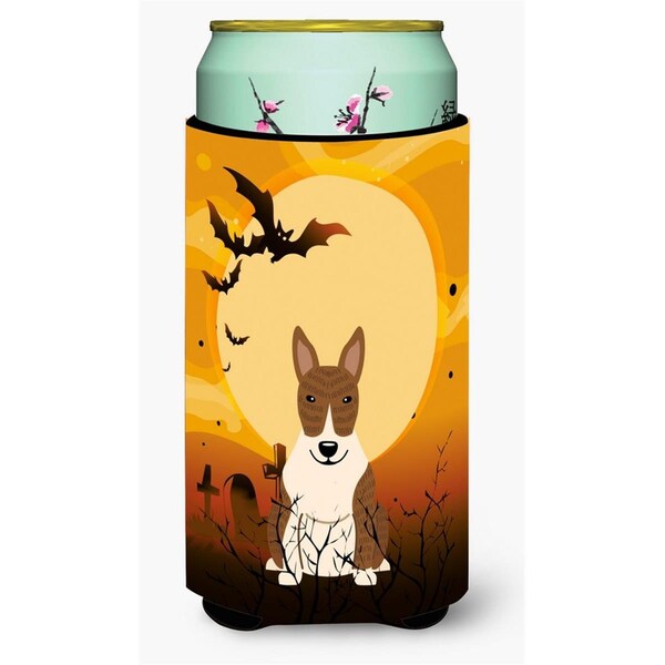 Carolines Treasures Halloween Bull Terrier Brindle Tall Boy Beverage Insulator Hugger - BB4403TBC
