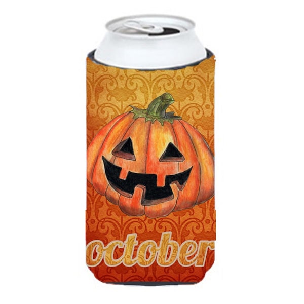 Carolines Treasures October Pumpkin Halloween Tall Boy bottle sleeve Hugger - 22 To 24 oz. - SB3020TBC