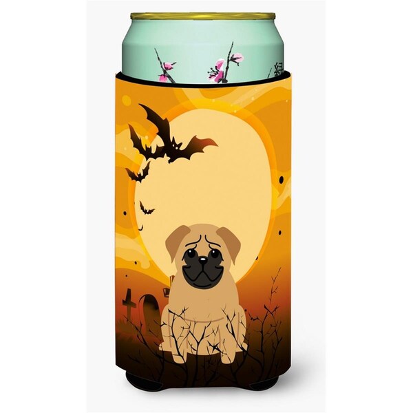 Carolines Treasures Halloween Pug Brown Tall Boy Beverage Insulator Hugger - BB4273TBC