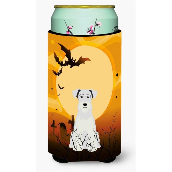 Carolines Treasures Halloween Miniature Schanuzer White Tall Boy Beverage Insulator Hugger - BB4319TBC