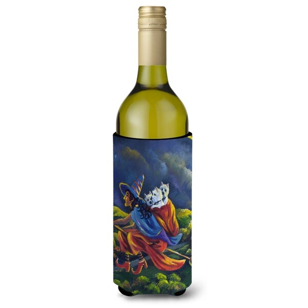 Carolines Treasures 24 oz Westie Halloween Witch Wine Bottle Hugger - PPP3139LITERK