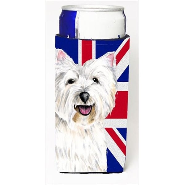 Carolines Treasures Carolines Treasures SC9827MUK Westie With English Union Jack British Flag Michelob Ultra bottle sleeves For Slim Cans - 12 Oz. - SC9827MUK