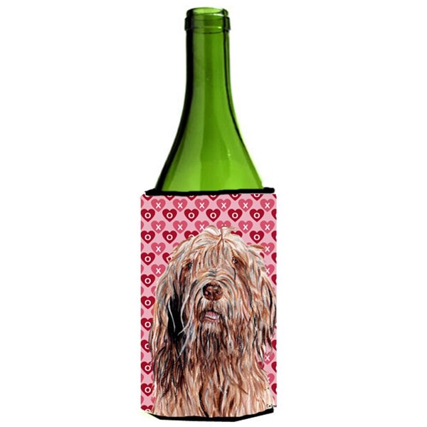 Carolines Treasures Otterhound Hearts And Love Wine bottle sleeve Hugger  24 Oz. - SC9709LITERK