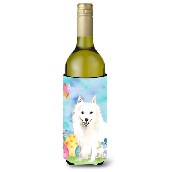 Carolines Treasures Easter Eggs Japanese Spitz Wine Bottle Beverge Insulator Hugger - CK1912LITERK