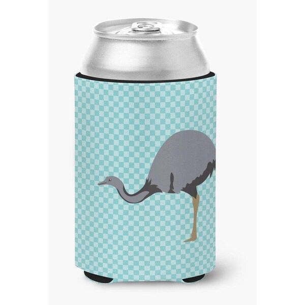 Carolines Treasures Rhea Blue Check Can or Bottle Hugger - BB8097CC