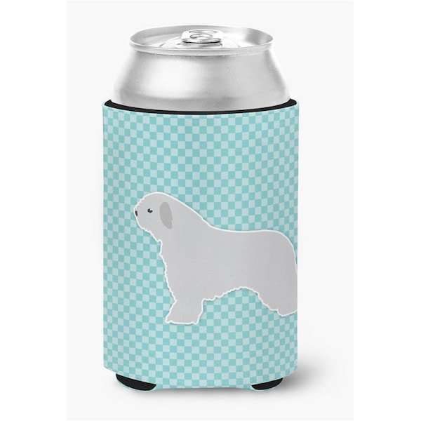 Carolines Treasures Spanish Water Dog Checkerboard Blue Can or Bottle Hugger - BB3715CC