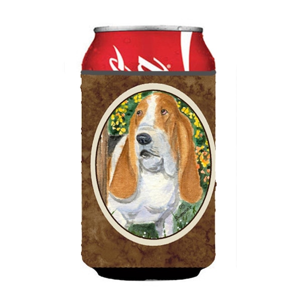 Carolines Treasures Basset Hound Can Or Bottle  Hugger - 12 oz. - SS8964CC