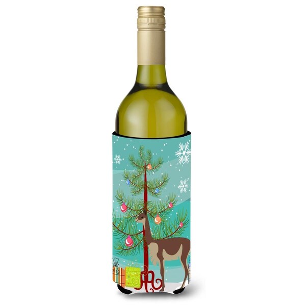 Carolines Treasures Vicugna or Vicuna Christmas Wine Bottle Beverge Insulator Hugger - BB9284LITERK