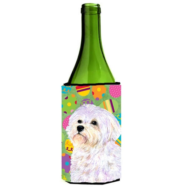 Carolines Treasures Maltese Easter Eggtravaganza Wine bottle sleeve Hugger - SS4826LITERK