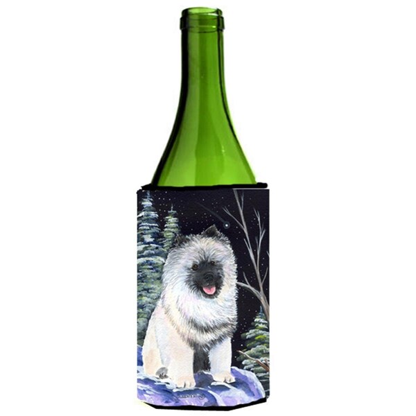 Carolines Treasures Starry Night Keeshond Wine bottle sleeve Hugger - SS8404LITERK