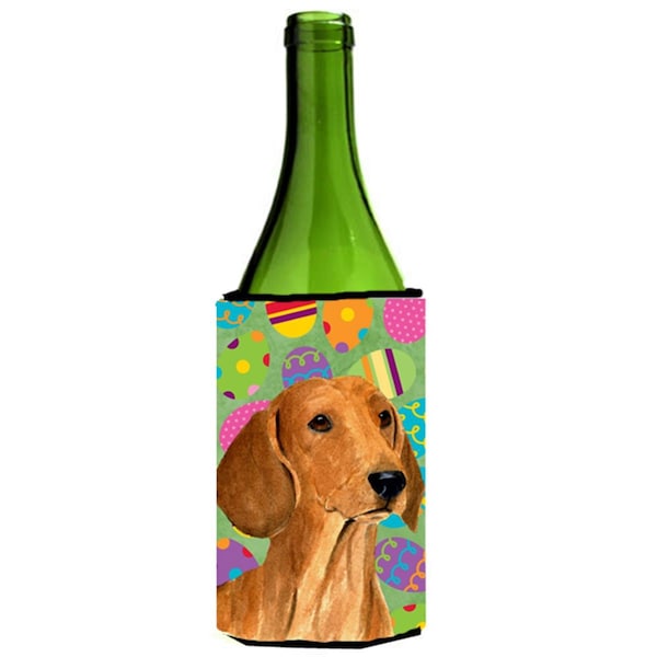 Carolines Treasures Dachshund Easter Eggtravaganza Wine bottle sleeve Hugger - SS4832LITERK